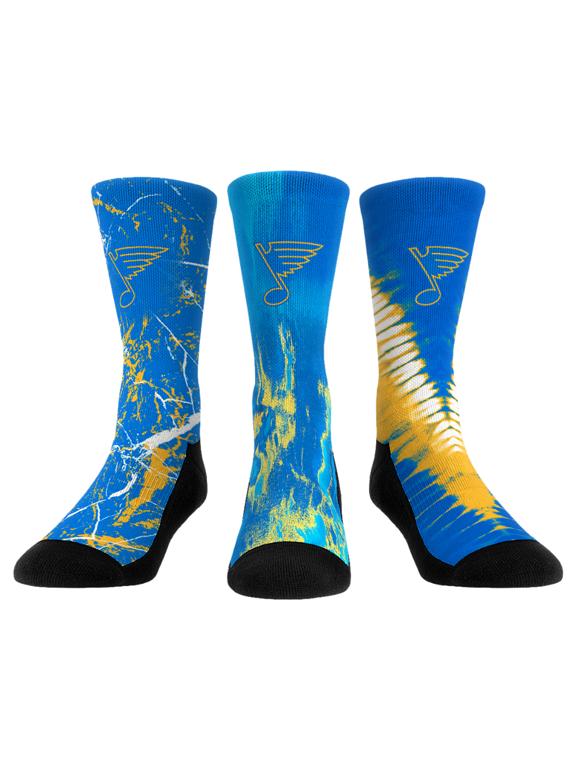 Unisex Rock Em Blue St. Louis Blues Team Colors Three-Pack Crew Socks