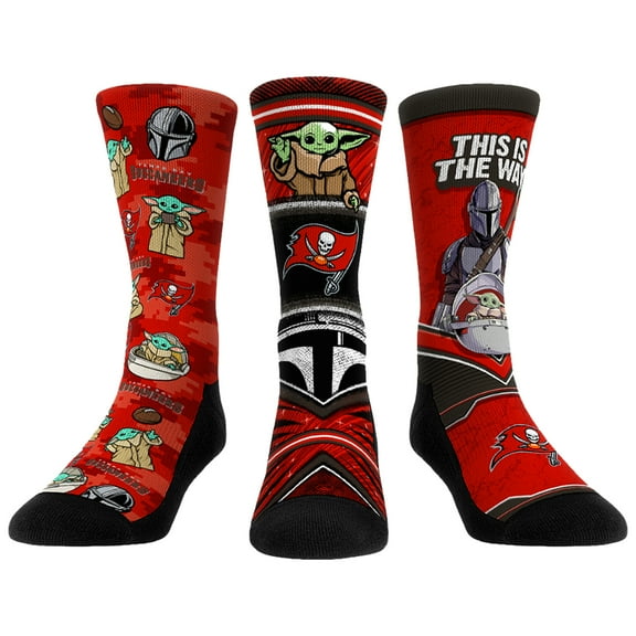 Unisex Rock Em Socks Tampa Bay Buccaneers 3-Pack Mandalorian Crew Socks