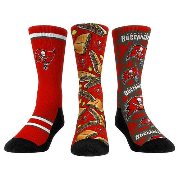 Unisex Rock Em Socks Tampa Bay Buccaneers Fan Favorite Three-Pack Crew Sock Set
