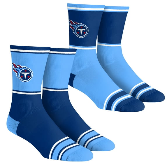 Unisex Rock Em Socks Tennessee Titans 2-Pack Color Block Crew Socks Set