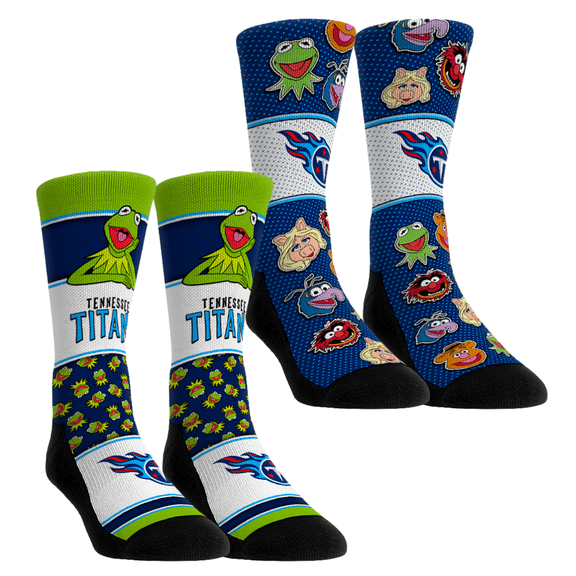 Unisex Rock Em Socks Tennessee Titans Muppets 2-Pack Crew Socks Set