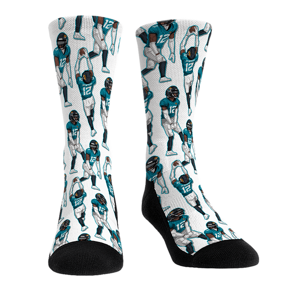 Unisex Rock Em Socks Travis Hunter Jacksonville Jaguars Player Celebration Crew Socks