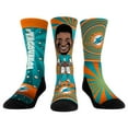 thumbnail image 1 of Unisex Rock Em Socks Tua Tagovailoa Miami Dolphins Three-Pack Bobblehead Crew Socks Set, 1 of 4