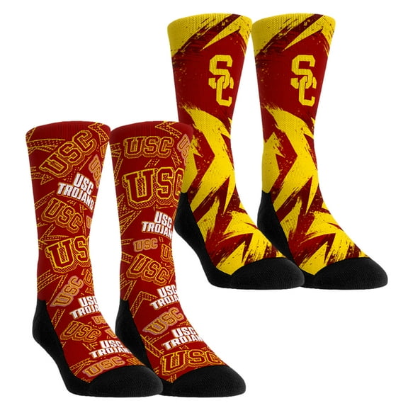 Unisex-Rock Em Socks  USC Trojans Game Day Two-Pack Crew Socks Set