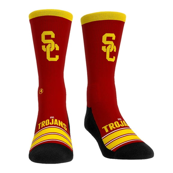 Unisex Rock Em Socks USC Trojans Gametime Stripe-Crew Socks