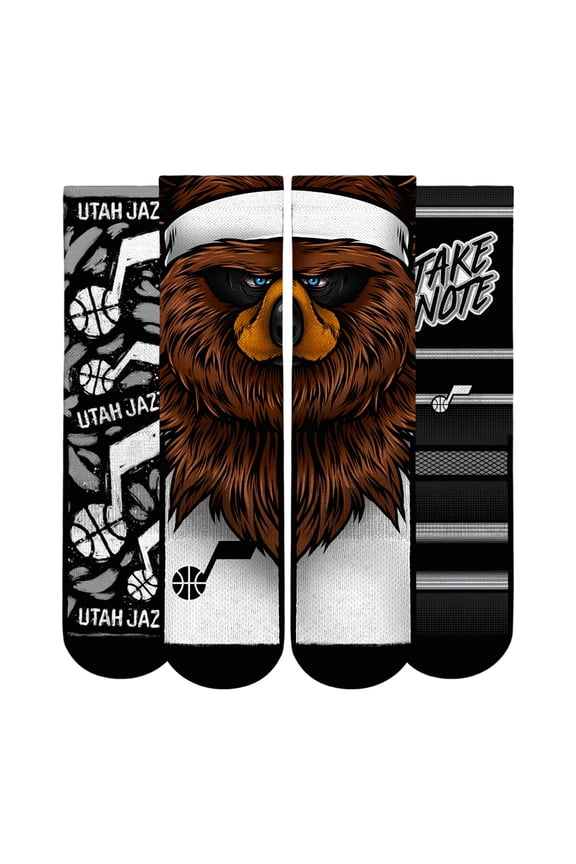 Unisex Rock Em Socks Utah Jazz Fan Favorites Three-Pack Crew Socks Set