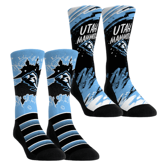 Unisex Rock Em Blue Utah Mammoth Ice Breaker Two-Pack Crew Socks Set