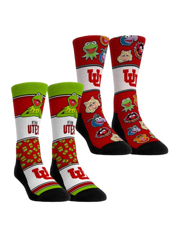 Unisex Rock Em Utah Utes Muppets 2-Pack Crew Socks Set