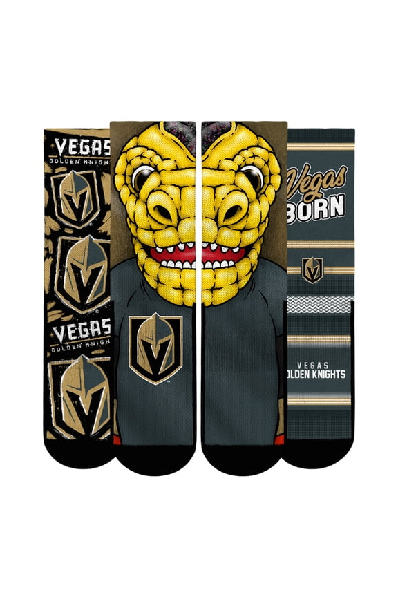 Unisex Rock Em Socks  Vegas Golden Knights Fan Favorites Three-Pack Crew Socks Set