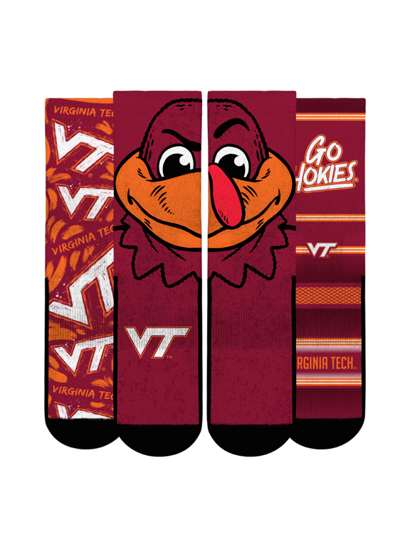 Unisex Rock Em Maroon Virginia Tech Hokies Fan Favorite Three-Pack Crew Sock Set