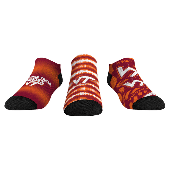 Unisex Rock Em Socks Virginia Tech Hokies Make Some Noise Three-Pack Low-Cut Socks Set