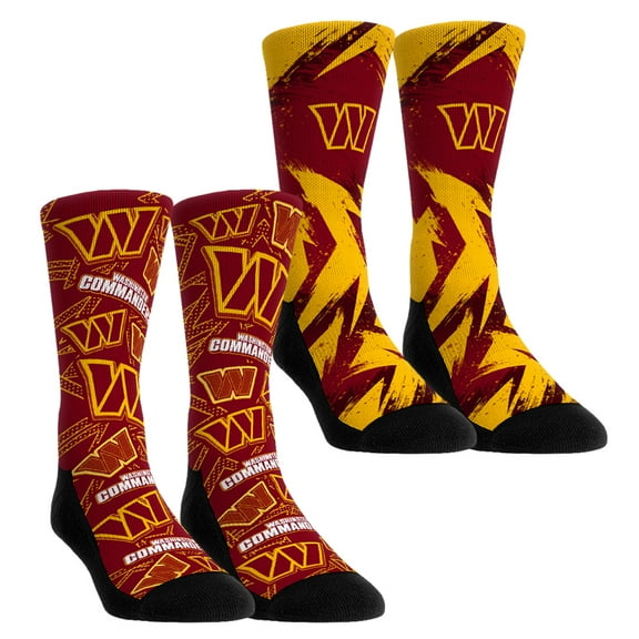 Unisex Rock Em Socks Washington Commanders Gameday Two-Pack Crew Socks Set