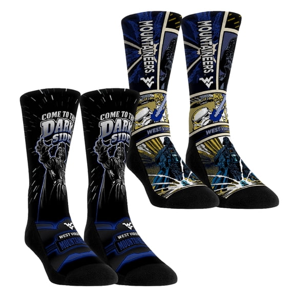 Unisex Rock Em Socks West Virginia Mountaineers Star Wars Empire Two-Pack Crew Socks Set