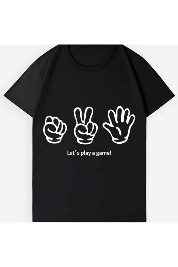 Unisex Rock Paper Scissors Graphic T-Shirt-Funny Cartoon Tee S-5XL Free Shipping