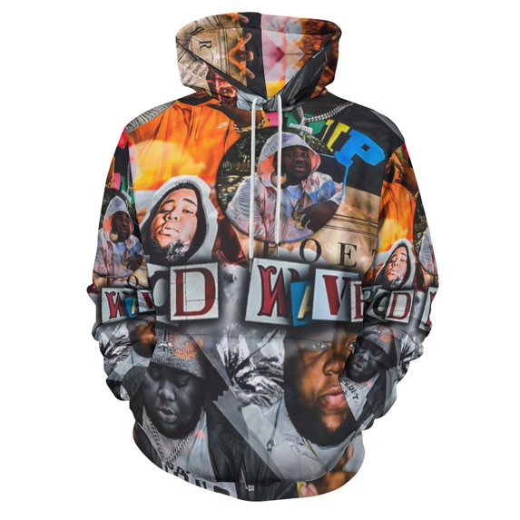 Unisex Rod Wave Hoodies 3D Printed Pullover Hooded Sweatshirt with Pocket for Mens Womens
