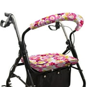 Unisex Rollator Walker Seat and Backrest Rollbar Covers Universal Soft Rollator Accessories Colorful Printing Patterns