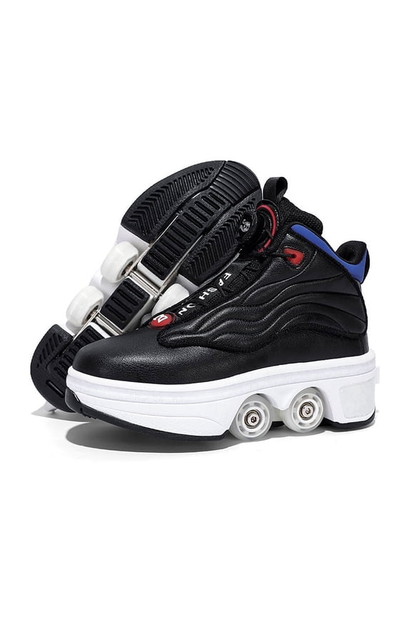 Unisex Roller Skate Shoes - Sneakers - Roller Shoes 2-in-1 Suitable for Outdoor Sports Skating Invisible Roller Skates for Boys Girls