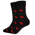 thumbnail image 1 of Unisex Romance Heart Lips Pattern Middle Calf Socks Novelty Fun Cotton Crew Socks for Lover Couples on Valentines Day, 1 of 20
