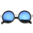 thumbnail image 1 of Unisex Round Sunglasses UV400 Mirrored Lens Metal Plastic Frame Model 9888, 1 of 4