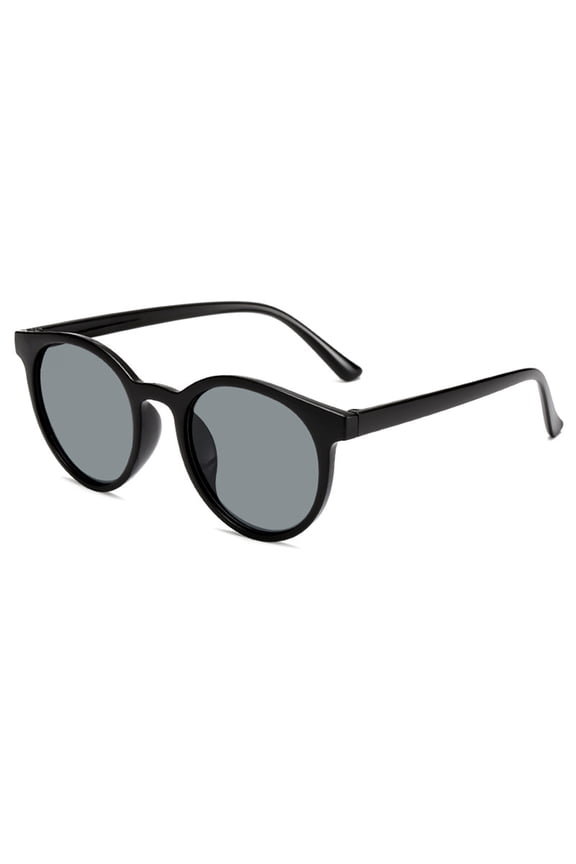 Unisex Round Vintage Sunglasses with Resin Lenses & Plastic Frames for Outdoor Driving grey Women Men