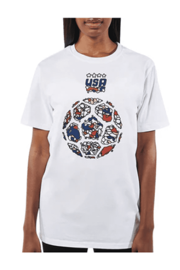 Unisex Round21 USWNT Our Time White Tee Shirt XXL