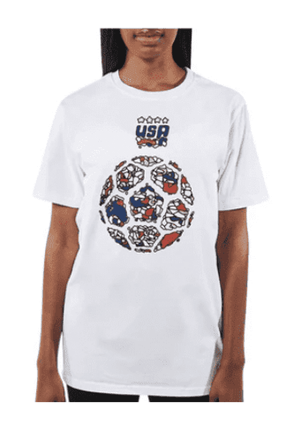 Unisex Round21 USWNT Our Time White Tee Large
