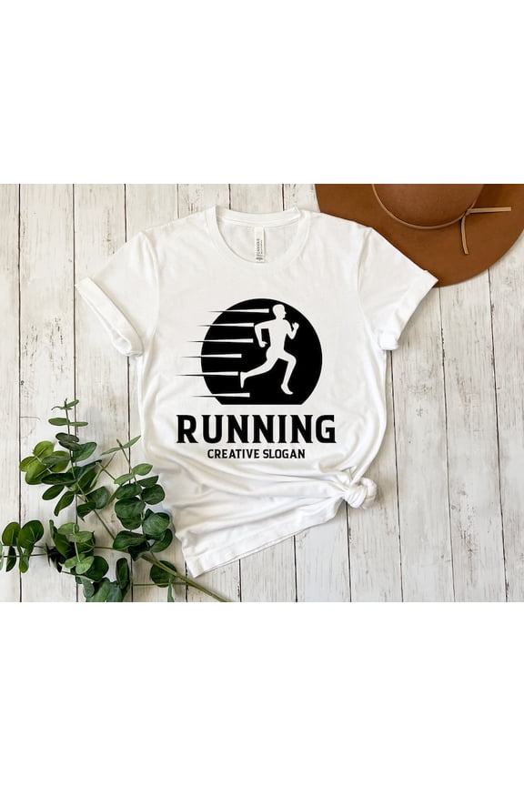 Unisex Running Creative Slogan Marathon Finisher T-Shirt Cotton Graphic Tee-All Size S-5Xl
