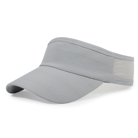 Unisex Running Sports Sun Hat, Breathable Summer Empty Top Cap, Monochrome Visor Hat, Light Gray