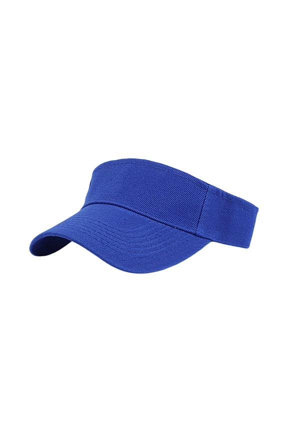 Unisex Running Sports Sun Hat with Visor - Lightweight Monochrome Open Top Cap for Outdoor Activities and UV Protection in Royal Blue