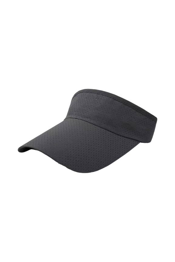 Unisex Running Sports Sun Hat with Visor - Lightweight Quick Dry Breathable Open Top Cap for Outdoor Activities and UV Protection in Dark Gray