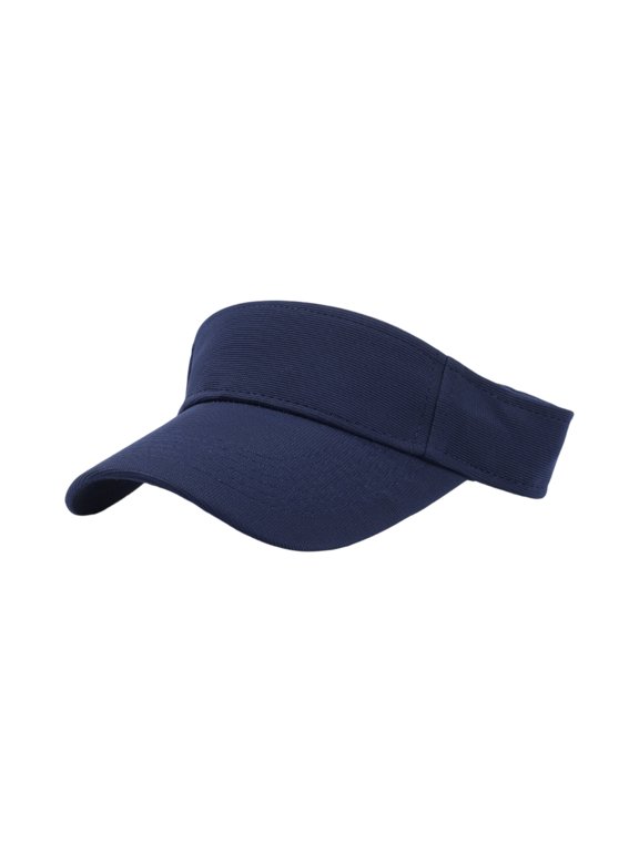 Unisex Running Sports Sun Visor Hat Solid Open Top Cap for Outdoor Activities and Daily Casual Wear Navy One Size