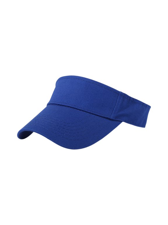 Unisex Running Sports Sun Visor Hat Solid Quick-Dry Breathable Open Top Cap for Outdoor Activities and Daily Casual Wear Blue One Size