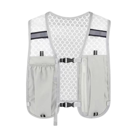 Unisex Running Vest Lightweight Reflective Sports Vest With Water Bottle & Phone Pockets Adjustable Chest Strap Ideal For Hiking Cycling And Outdoor Activities