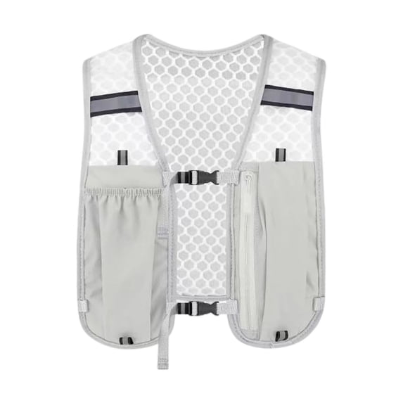 Unisex Running Vest Lightweight Reflective Sports Vest With Water Bottle & Phone Pockets Adjustable Chest Strap Ideal For Hiking Cycling And Outdoor Activities
