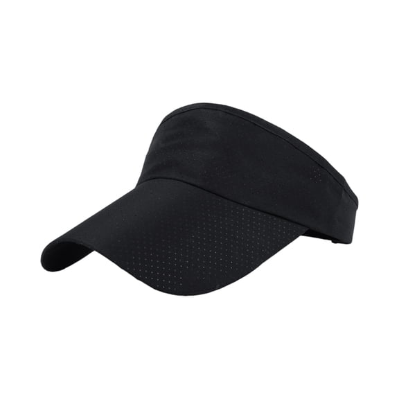 Unisex Running Visor Sport Sun Hat Quick Dry Breathable Solid Color Performance Outdoor Athletic Cap Black