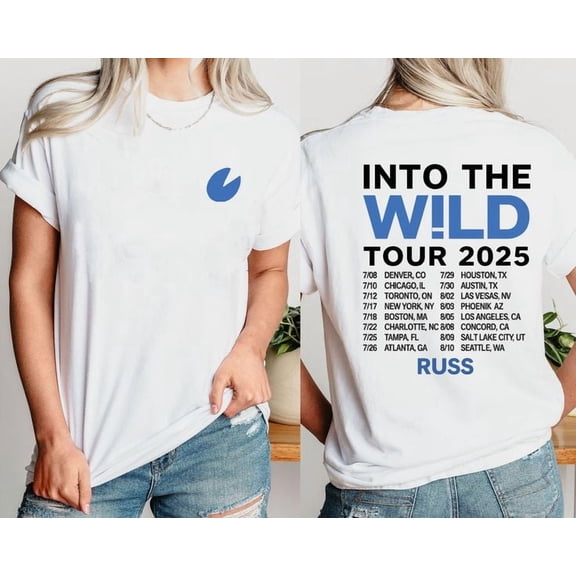 Unisex Russ Rapper Tour 2025 Graphic T-Shirt, Sizes S-5XL, Tbun