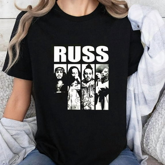 Unisex Russ Rapper Tour 2025 Graphic T-Shirt, Sizes S-5XL, Tbun