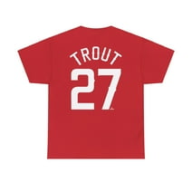 Unisex Ryno Sports Mike Trout MLB Players Name & Number Jersey T-shirt