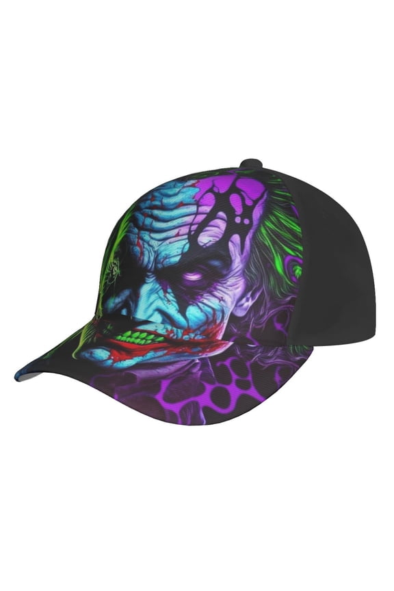 Unisex Joker Baseball Cap Adjustable Trucker Hat for Running Sports Hiking Camping