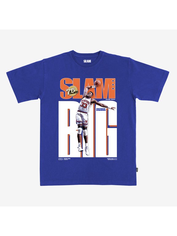 Unisex SLAM Patrick Ewing Blue New York Knicks Cover T-Shirt
