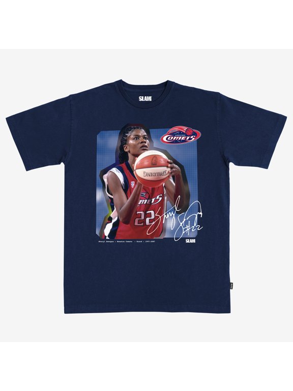 Unisex SLAM Sheryl Swoopes Navy Houston Comets Court Origins Heavyweight T-Shirt
