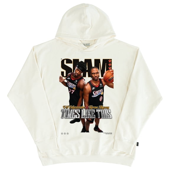 Unisex SLAM VJ Edgecombe & Tyrese Maxey Cream Philadelphia 76ers Cover Hoodie
