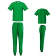 thumbnail image 1 of Unisex STRETCH Jogger Scrub Set Solid V-Neck Top Men Women Jogger Nurse Uniform, 1 of 3