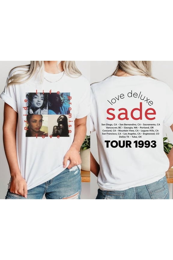 Unisex Sade Adu Tour 1993 Graphic T-Shirt, Sizes S-5XL, Tbun