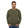 thumbnail image 1 of Unisex Santa Barbara Crewneck Sweatshirt, 80/20 Cotton/Polyester Fleece Long Sleeve Winter Sweater (Military Green , 3XL), 1 of 8