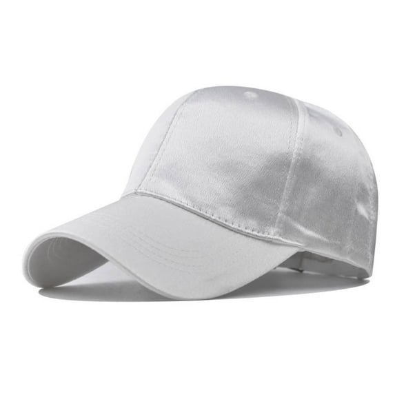 Unisex Satin Baseball Cap, Adjustable Solid Color Hat with Vintage Style for Summer Outdoor Activities, Beach Parties and Casual Fashion Wear