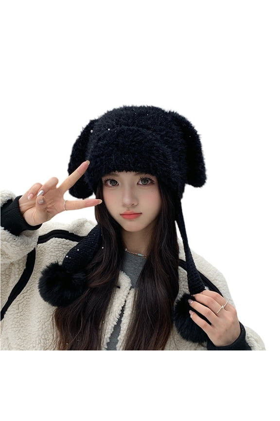 Unisex Satin Lined Winter Beanie for Women Men Silky Lining Slouchy Skull Cap Knitted Cuffed Skiing Knit Hat