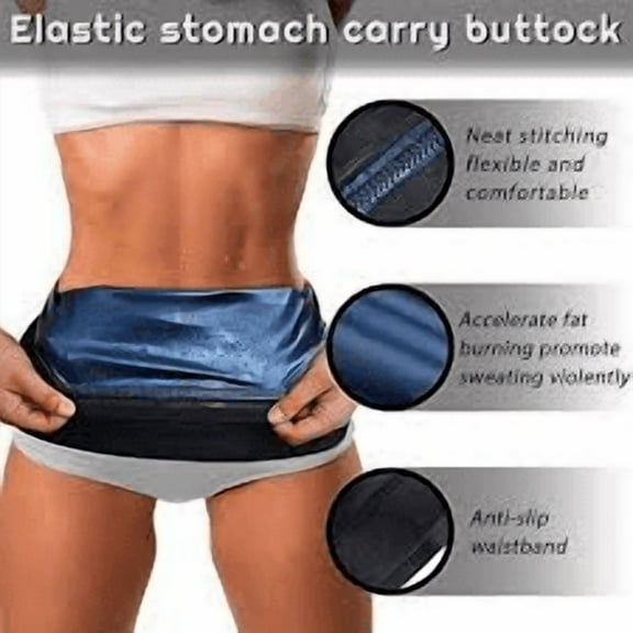Unisex Sauna Shaper Stretch Waist Trimmer Sweat Waist Trainer Sauna Belt Slimming Belt with Zipper - One Size