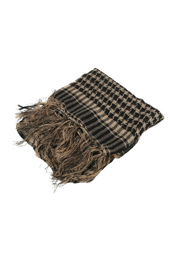 Unisex Scarf Cotton Tassel Arab Desert Shemagh,Beige