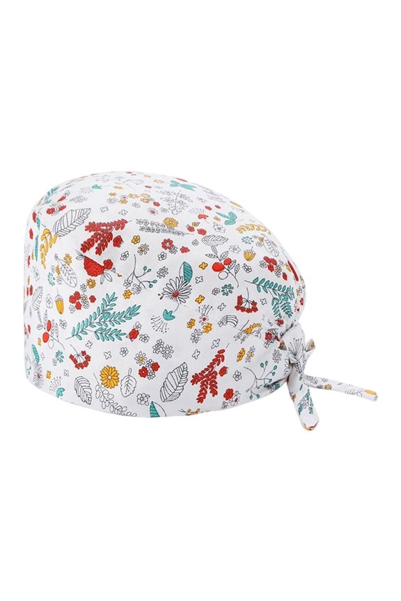 Unisex Scrub Hat Breathable Printed Doctor Cap For And Hospitality Use